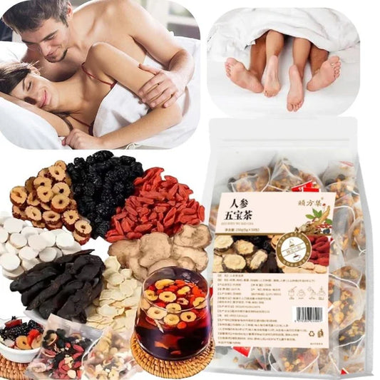 Hot Ginseng Tea For Health Energy Booster Kidney Cleansing