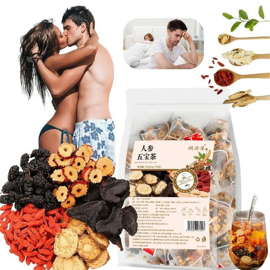 Hot Ginseng Tea For Health Energy Booster Kidney Cleansing